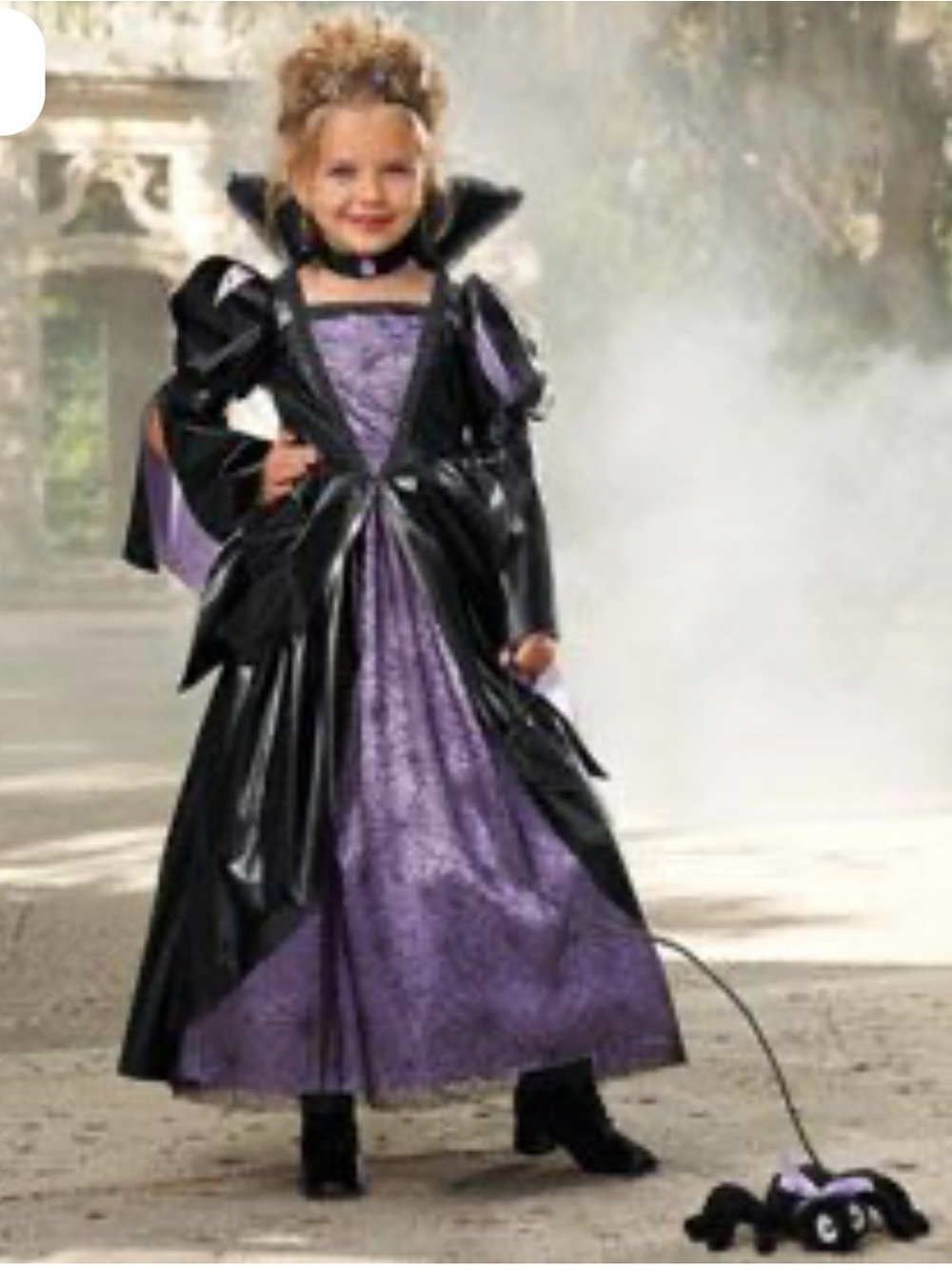 Girls' Purple and Black Wicked spider Queen Costume